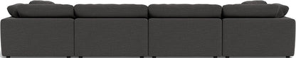 Fluffy 178" 4 Piece Sectional W/Double Otto - Curious Charcoal