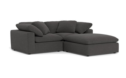 Fluffy 89" 2 Piece Sofa w/Otto - Curious Charcoal