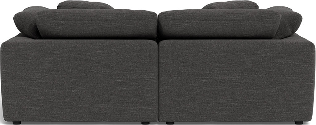 Fluffy 89" 2 Piece Sofa w/Otto - Curious Charcoal
