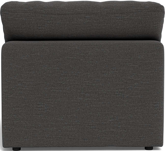 Fluffy Small Armless Chair - Curious Charcoal