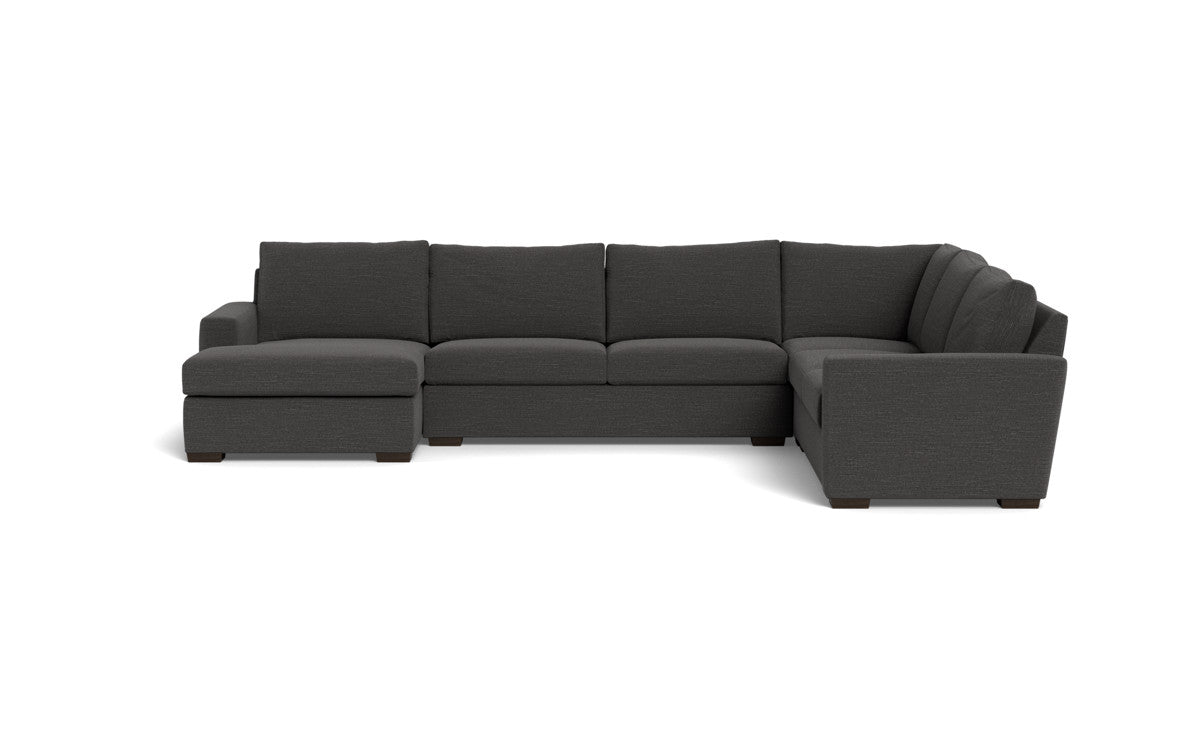 Mesa 156" Corner Sectionals w. Left Chaise - Curious Charcoal
