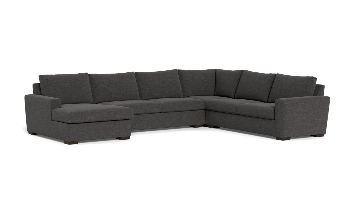 Mesa 156" Corner Sectionals w. Left Chaise - Curious Charcoal