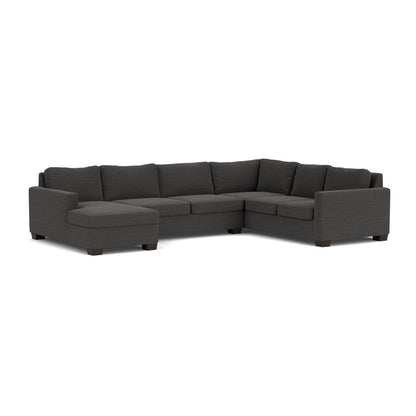 Track 141" Corner Sectionals w. Left Chaise - Curious Charcoal