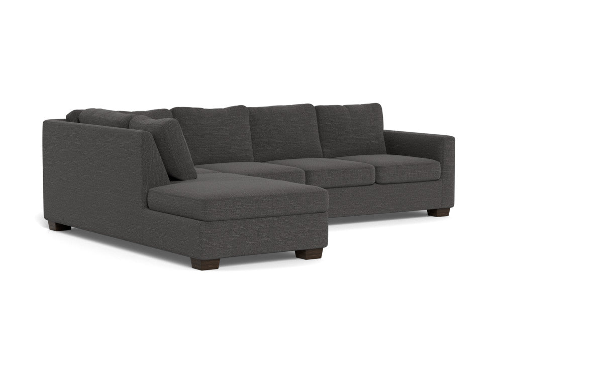Track 121" Left Chaise Sleeper Sectional - Curious Charcoal
