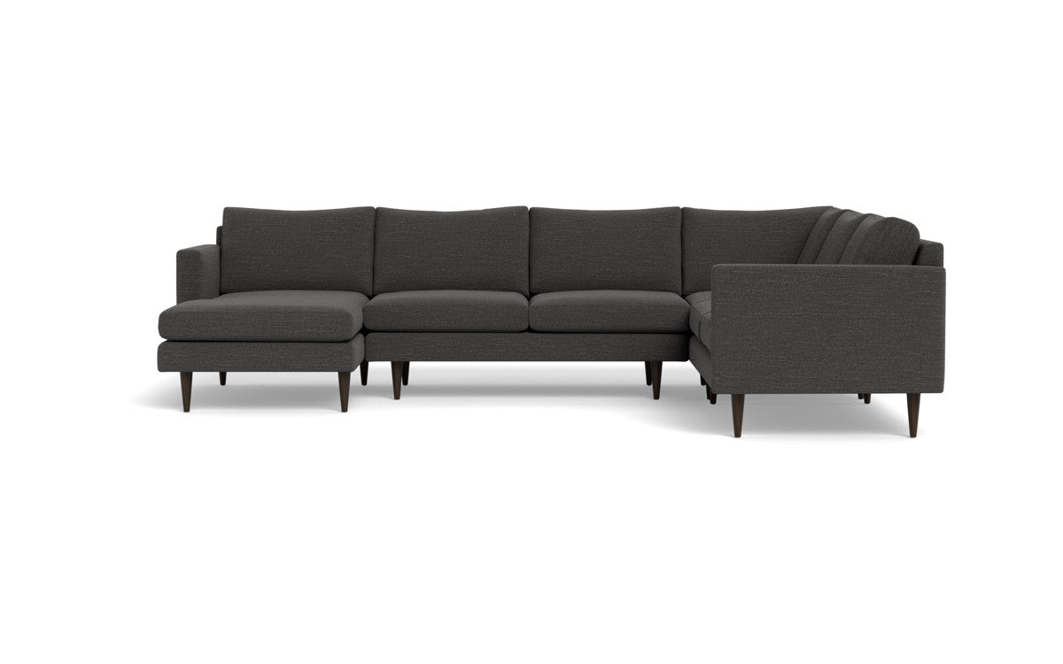 Wallace 130" Untufted Corner Sectionals w. Left Chaise - Curious Charcoal
