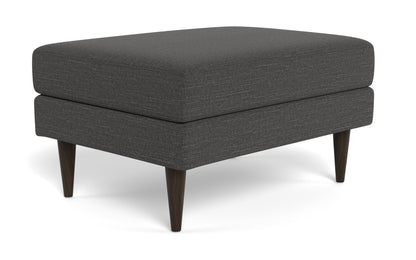 Wallace Untufted Ottoman - Curious Charcoal