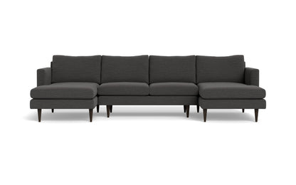Wallace 126" Untufted Double Chaise U Sectional - Cordova Mineral