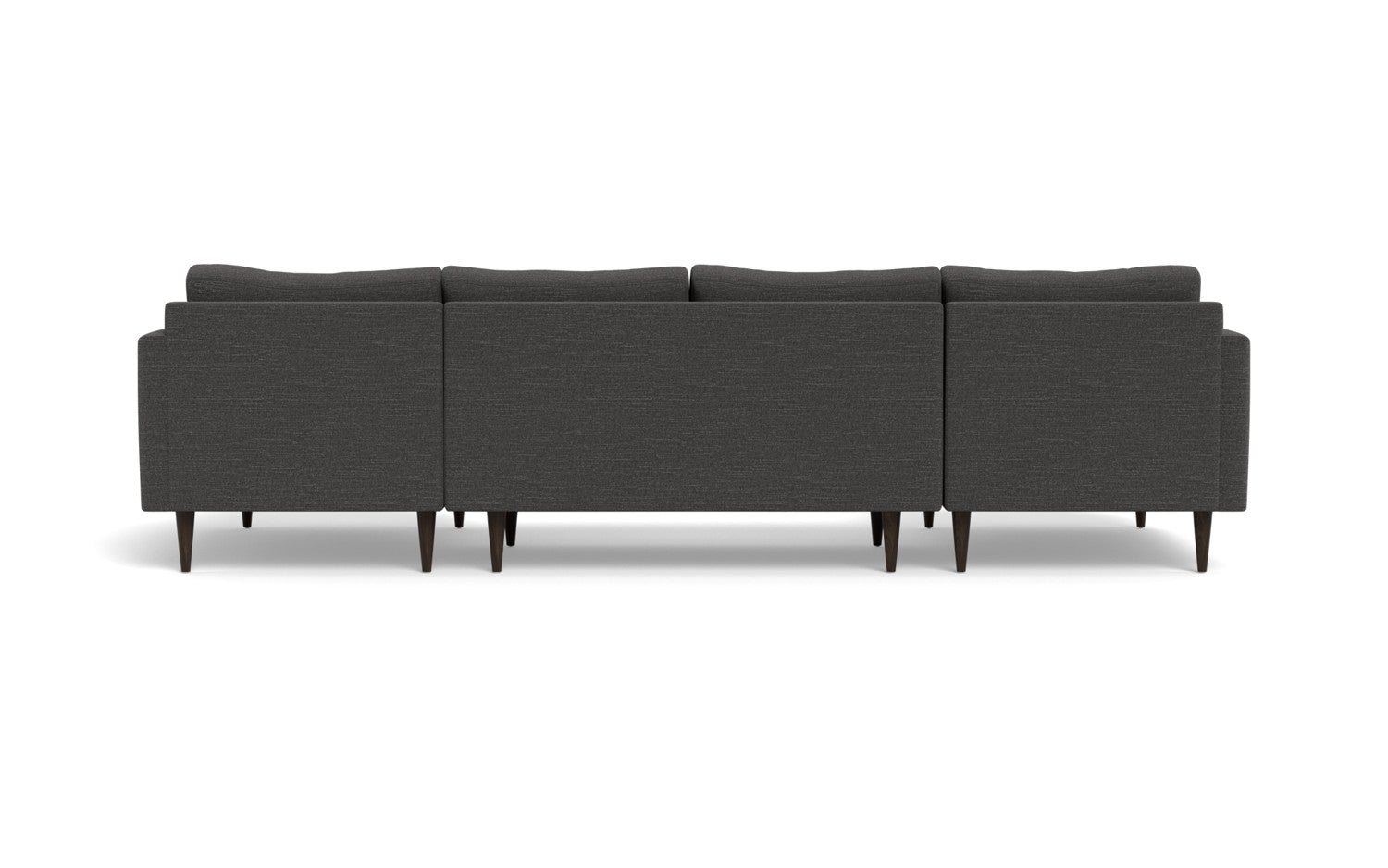 Wallace 126" Untufted Double Chaise U Sectional - Curious Charcoal