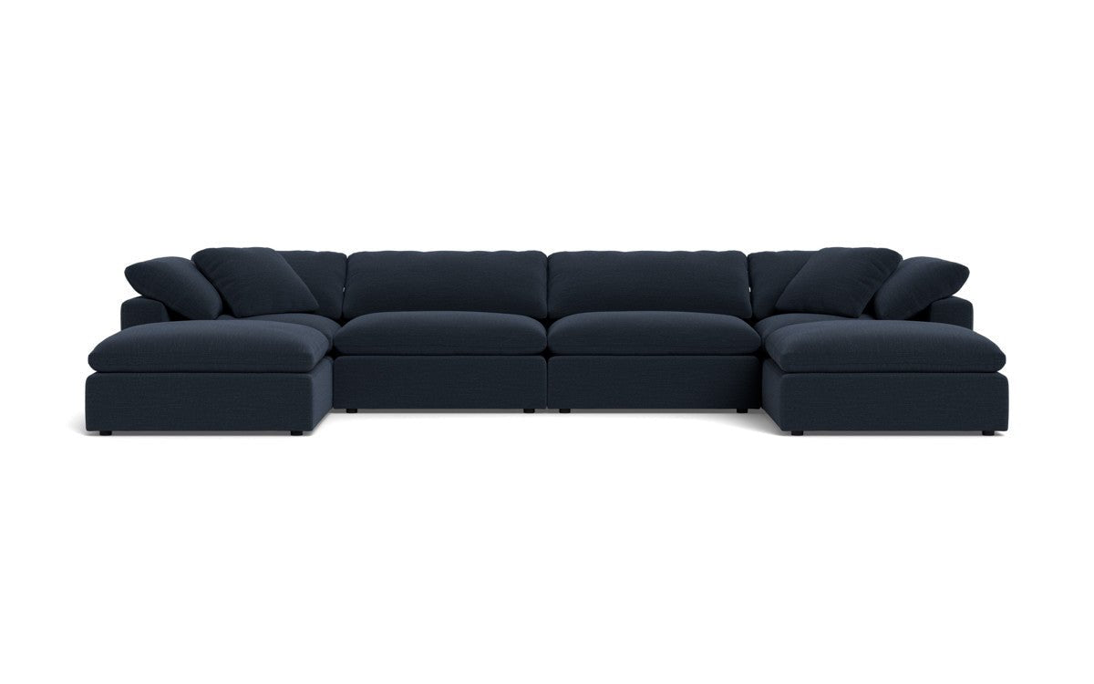 Fluffy 178" 4 Piece Sectional W/Double Otto - Curious Eclipse