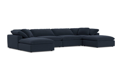 Fluffy 178" 4 Piece Sectional W/Double Otto - Curious Eclipse