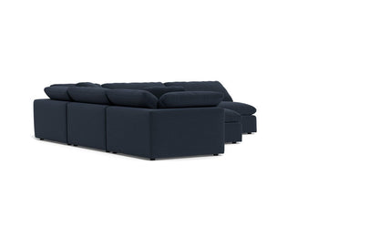 Fluffy 133.5" 5 Piece Sectional W/Ottoman - Curious Eclipse