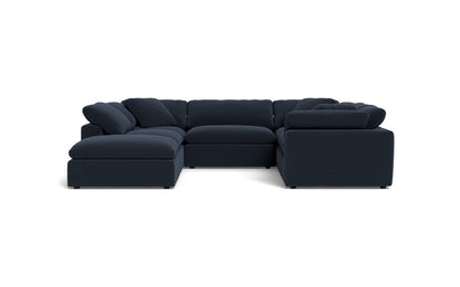 Fluffy 133.5" 6 Piece Sectional W/Ottoman - Curious Eclipse