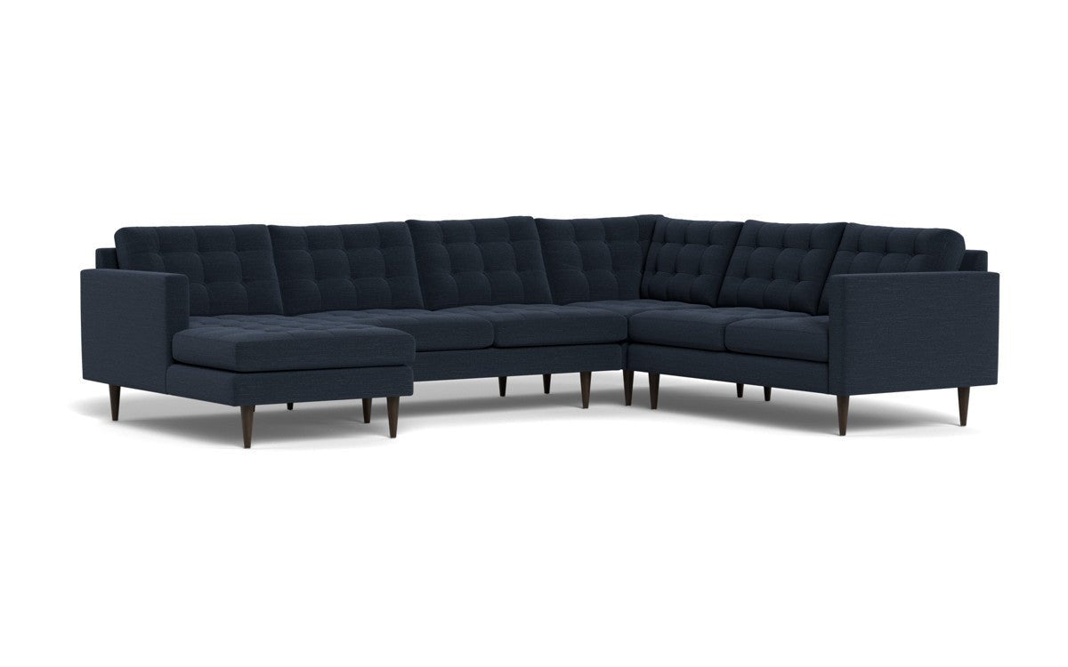 Wallace 130" Corner Sectionals w. Left Chaise - Curious Eclipse