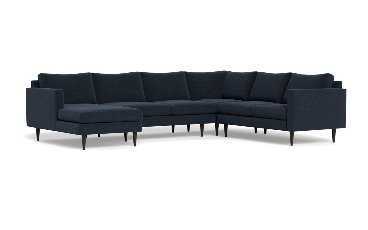 Wallace 130" Untufted Corner Sectionals w. Left Chaise - Curious Eclipse