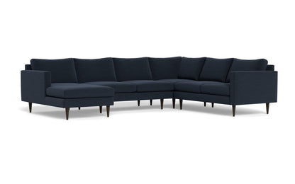 Wallace 130" Untufted Corner Sectionals w. Left Chaise - Curious Eclipse