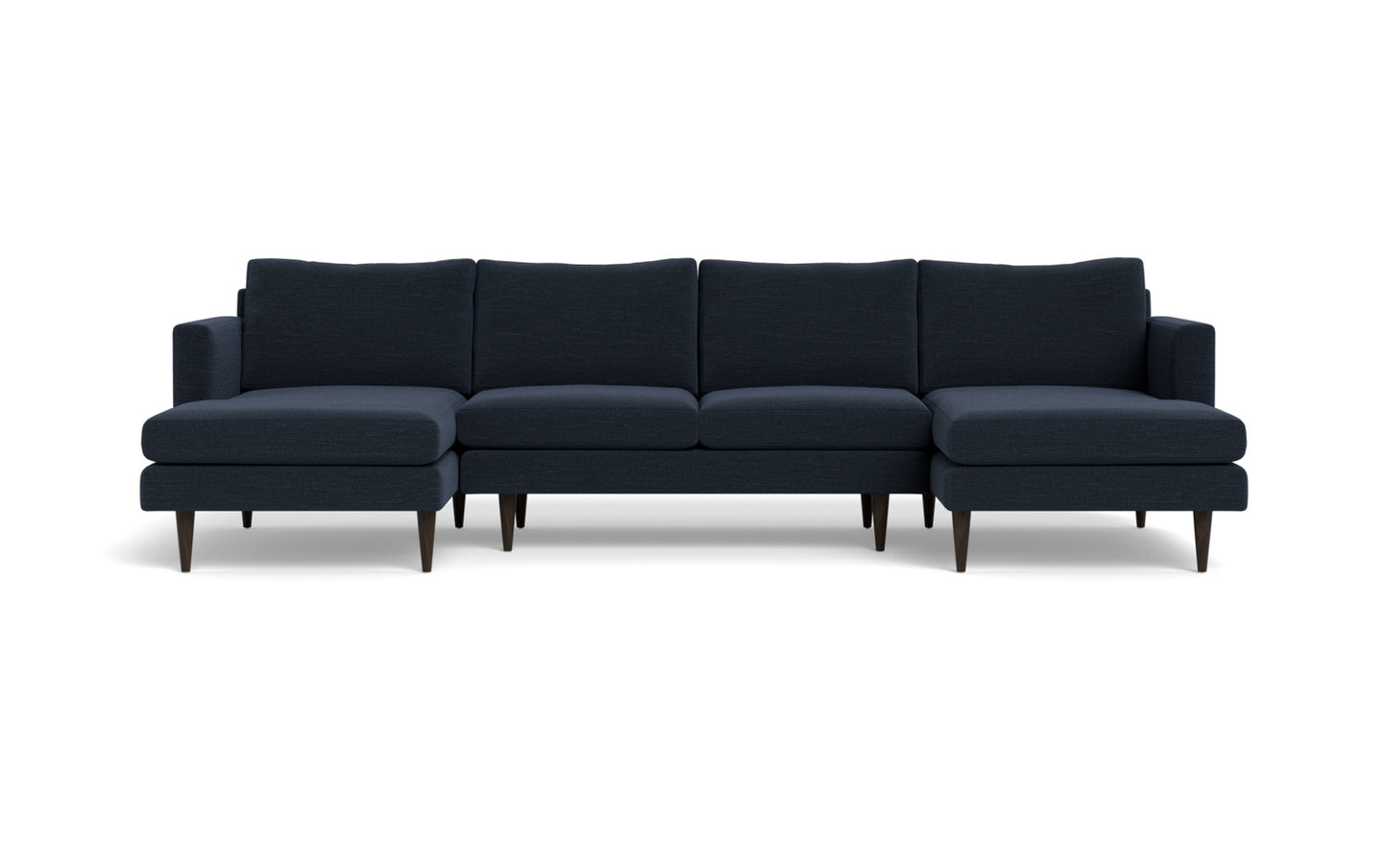 Wallace 126" Untufted Double Chaise U Sectional - Curious Eclipse