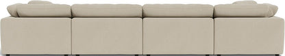 Fluffy 178" 4 Piece Sectional W/Double Otto - Curious Pearl