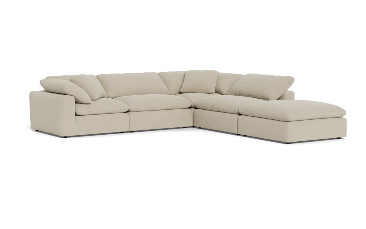 Fluffy 133.5" 4 Piece Sectional w/Otto - Curious Pearl