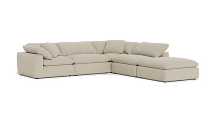 Fluffy 133.5" 4 Piece Sectional w/Otto - Curious Pearl