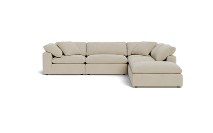 Fluffy 133.5" 4 Piece Sectional w/Otto - Curious Pearl