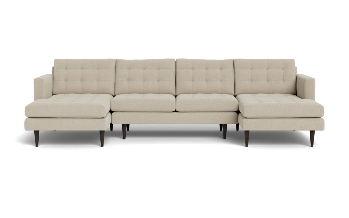 Wallace 126" Double Chaise U Sectional - Curious Pearl