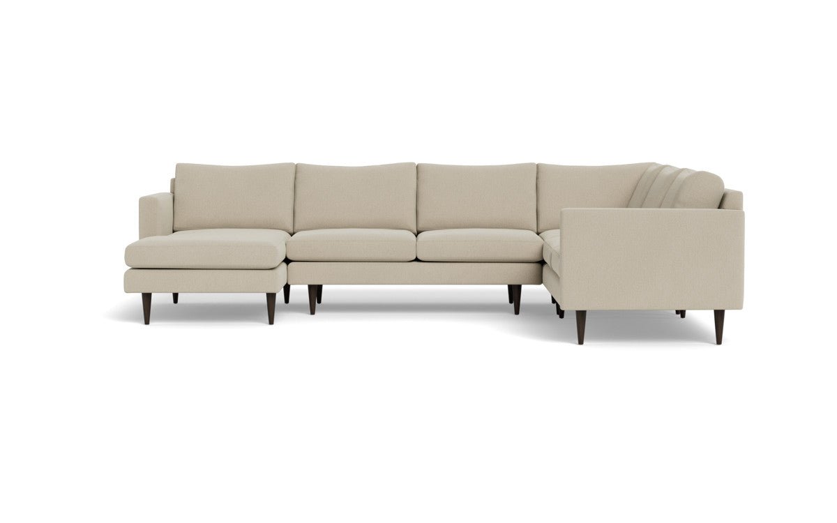 Wallace 130" Untufted Corner Sectionals w. Left Chaise - Curious Pearl