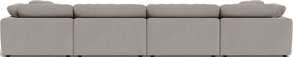 Fluffy 178" 4 Piece Sectional W/Double Otto - Curious Silverpine