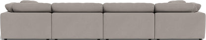Fluffy 178" 4 Piece Sectional W/Double Otto - Curious Silverpine