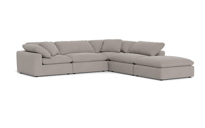 Fluffy 133.5" 4 Piece Sectional w/Otto - Curious Silverpine