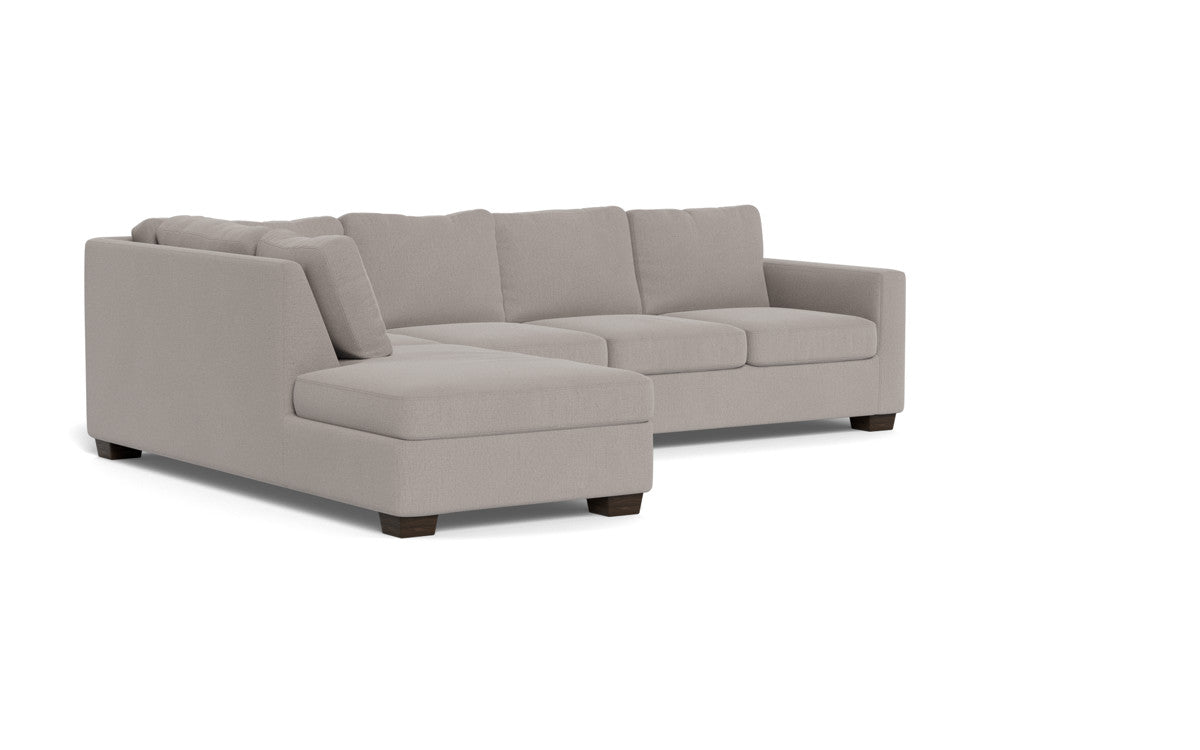 Track 121" Left Chaise Sleeper Sectional - Curious Silverpine