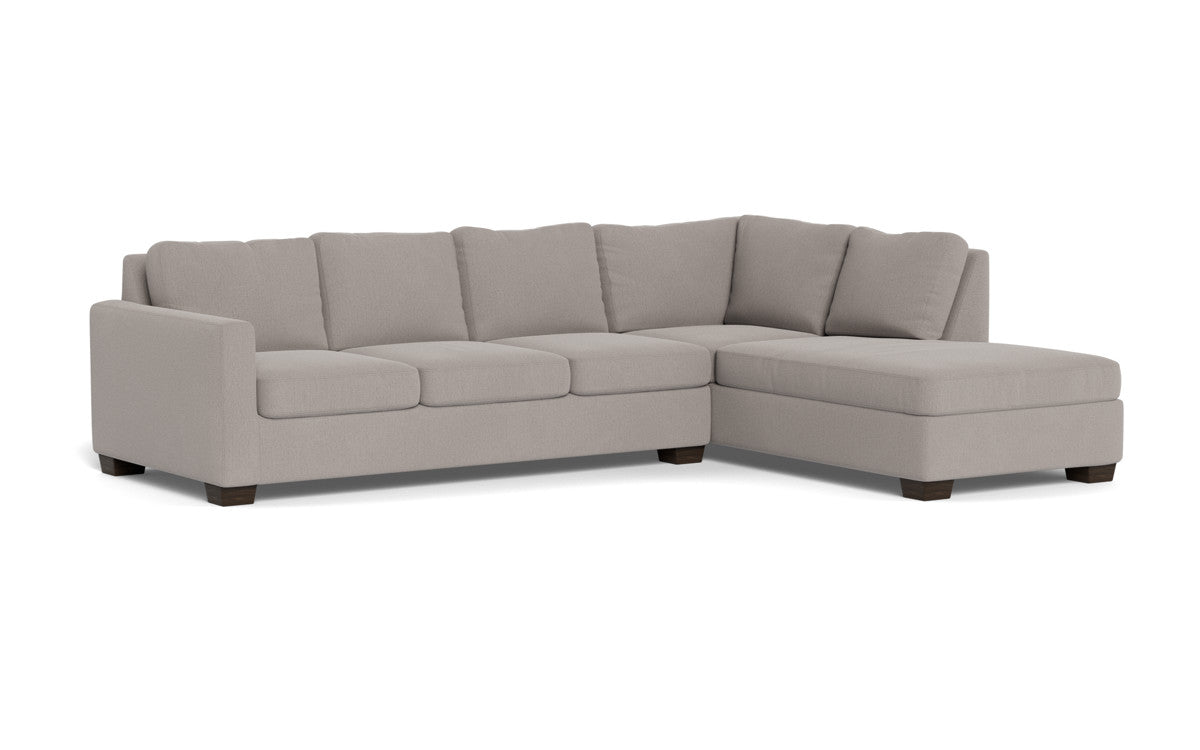 Track 121" Right Chaise Sleeper Sectional - Curious Silverpine