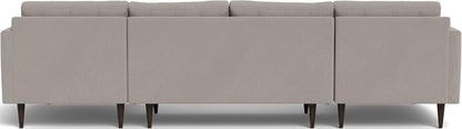 Wallace 126" Double Chaise U Sectional - Curious Silverpine