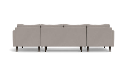 Wallace 126" Untufted Double Chaise U Sectional - Curious Silverpine