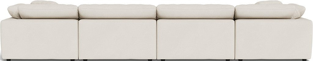 Fluffy 178" 4 Piece Sectional W/Double Otto - Curious Snow
