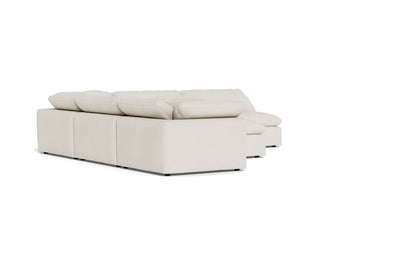 Fluffy 133.5" 5 Piece Sectional W/Ottoman - Curious Snow