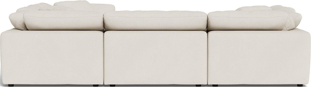 Fluffy 133.5" 6 Piece Sectional W/Ottoman - Curious Snow