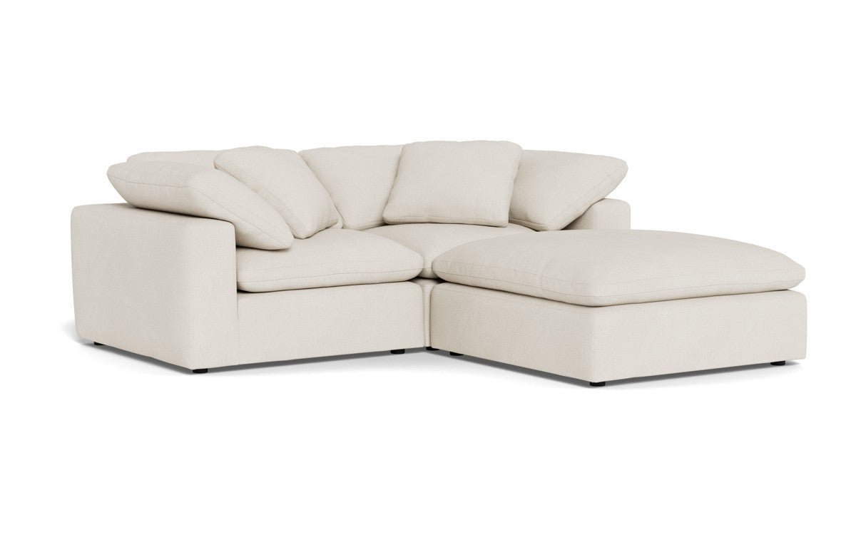 Fluffy 89" 2 Piece Sofa w/Otto - Curious Snow