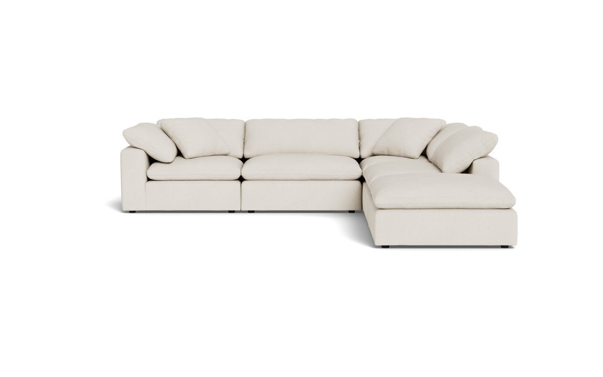 Fluffy 133.5" 4 Piece Sectional w/Otto - Curious Snow