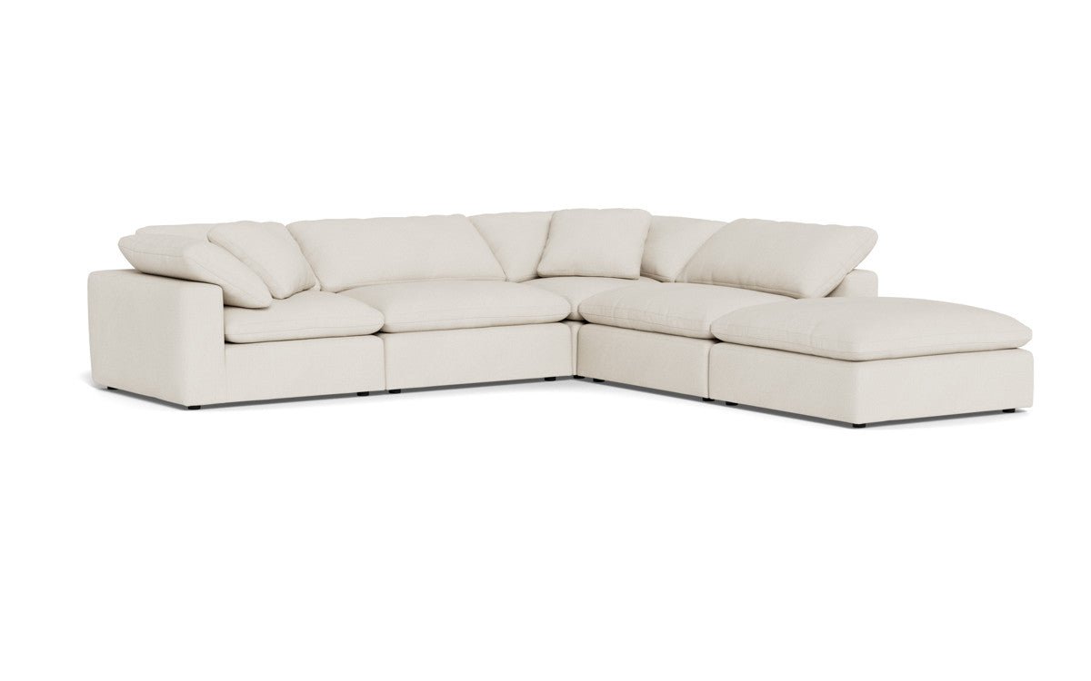 Fluffy 133.5" 4 Piece Sectional w/Otto - Curious Snow