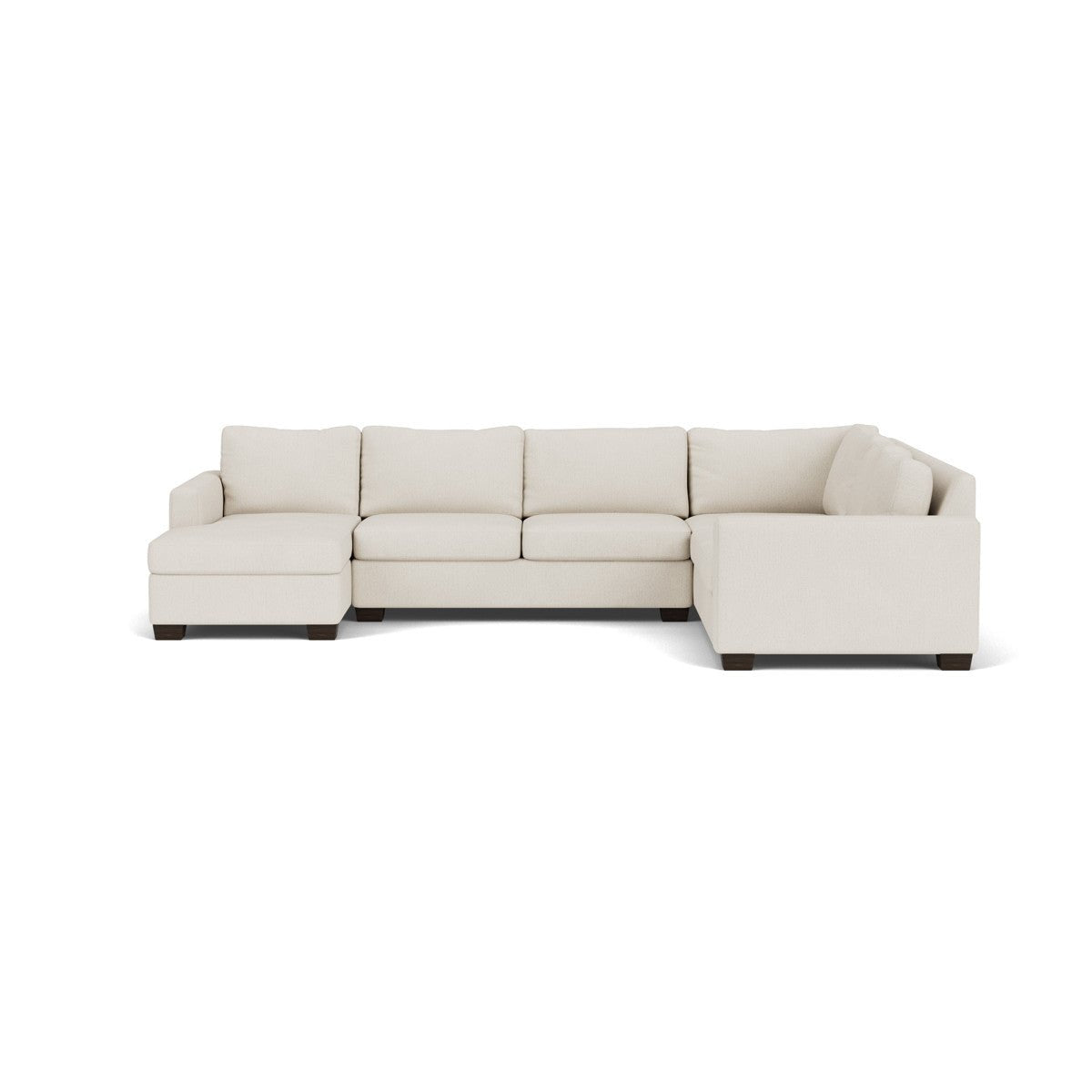 Track 141" Corner Sectionals w. Left Chaise - Curious Snow