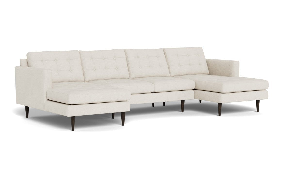 Wallace 126" Double Chaise U Sectional - Curious Snow