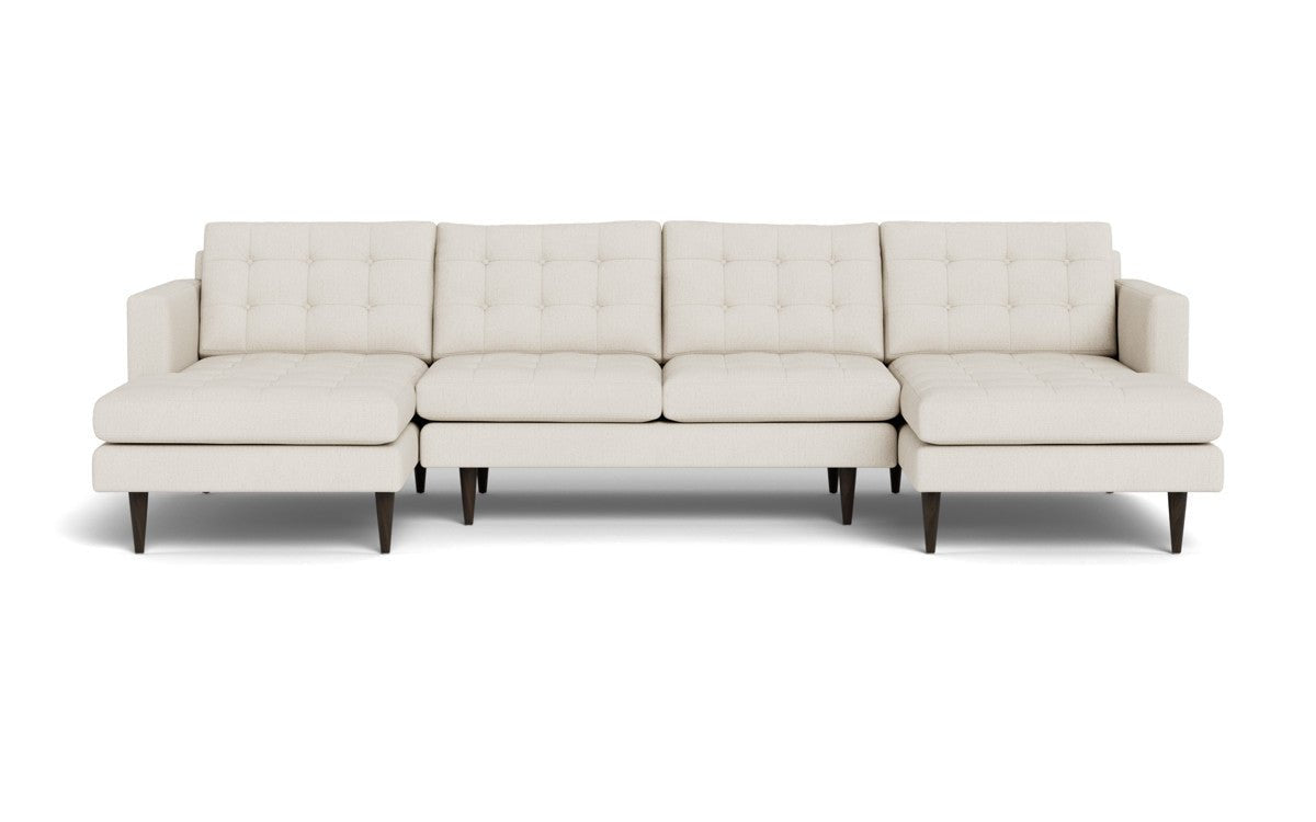 Wallace 126" Double Chaise U Sectional - Curious Snow