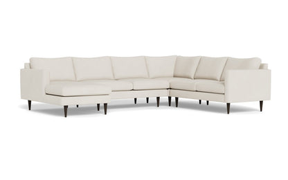 Wallace 130" Untufted Corner Sectionals w. Left Chaise - Curious Snow