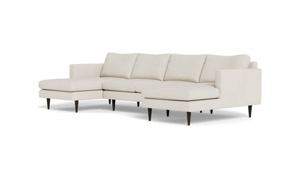 Wallace 126" Untufted Double Chaise U Sectional - Curious Snow