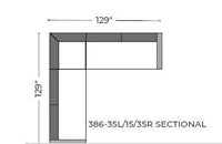 Cherrywood 129" Corner Sectional - Elliot Sunflower