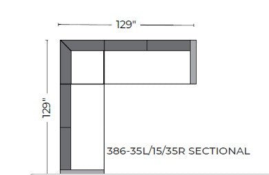 Cherrywood 129" Corner Sectional - Elliot Sunflower