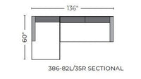 Cherrywood 136" Laf Chaise Sectional -