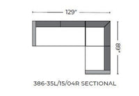 Cherrywood 129" LAF Sofa Sectional -
