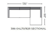 Cherrywood 136" Raf Chaise Sectional - Wiley Rust