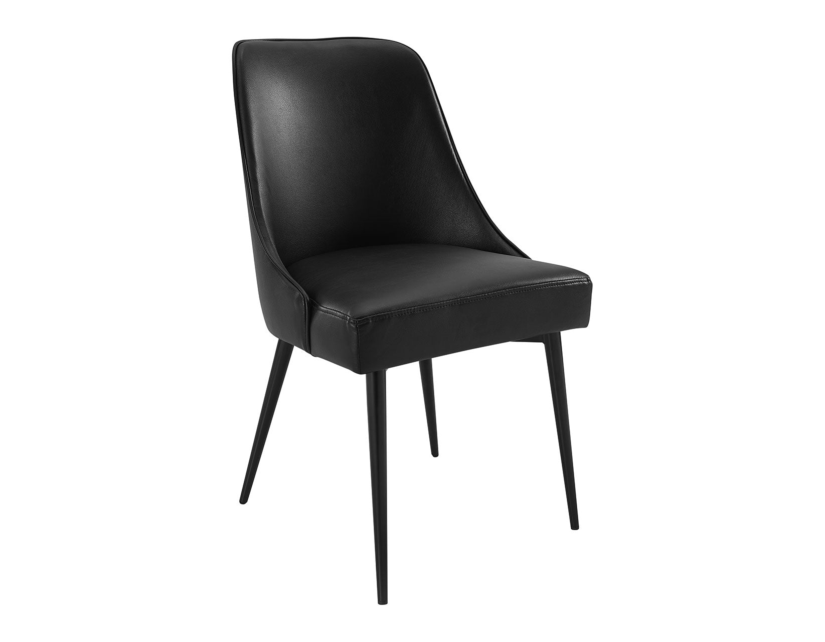 Colby Black Leatherette Dining Chairs (pr) -